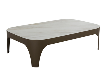MODÌ - Rectangular coffee table in steel and top in porcelain stone by Tonin Casa - view 2